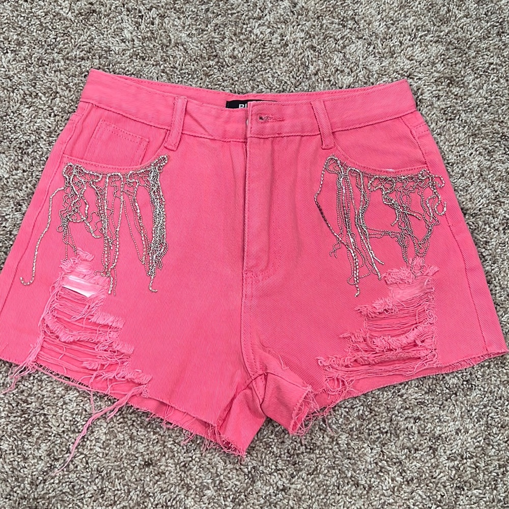 bling fringe shorts